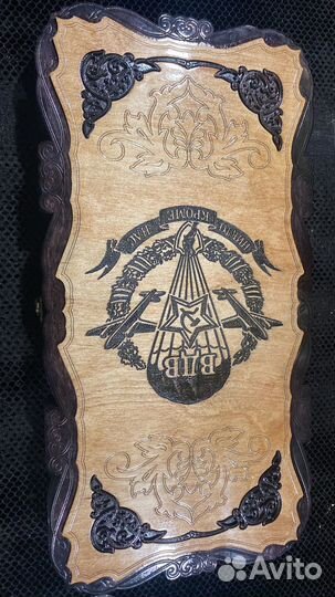 Нарды ручной работы со стеклом