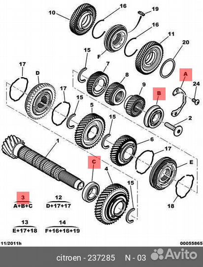 Комплект подшипников 2.2 Puma Boxer / Jumper