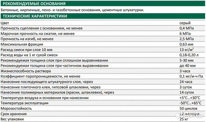 Цементная штукатурка основит техно PC21 M (25 кг)