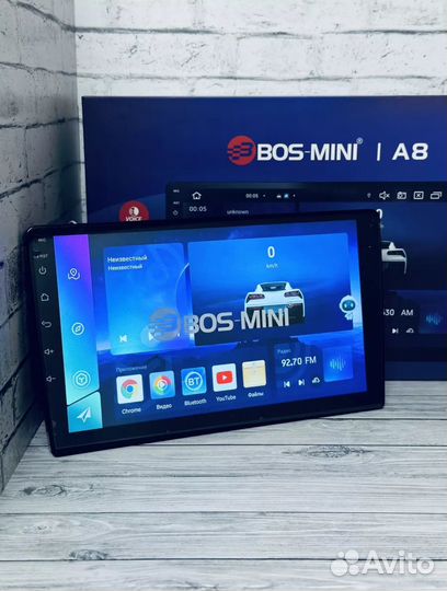 Автомагнитола андройд 9 дюймов 2 din bos mini a8