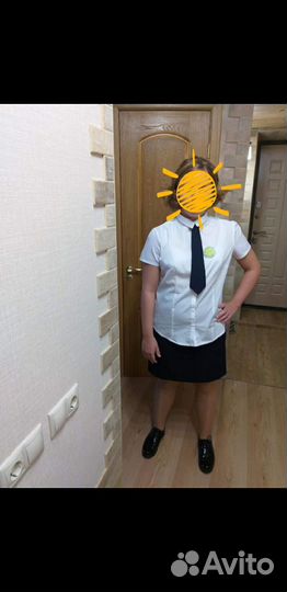 Блузка белая школьная