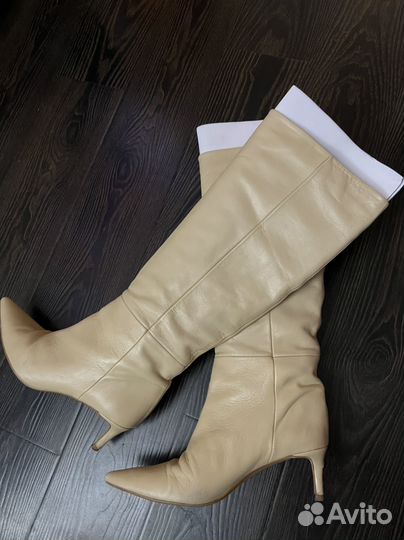 Натуральная кожа сапоги Zara