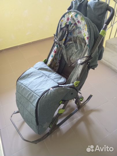 Детские санки коляска бу