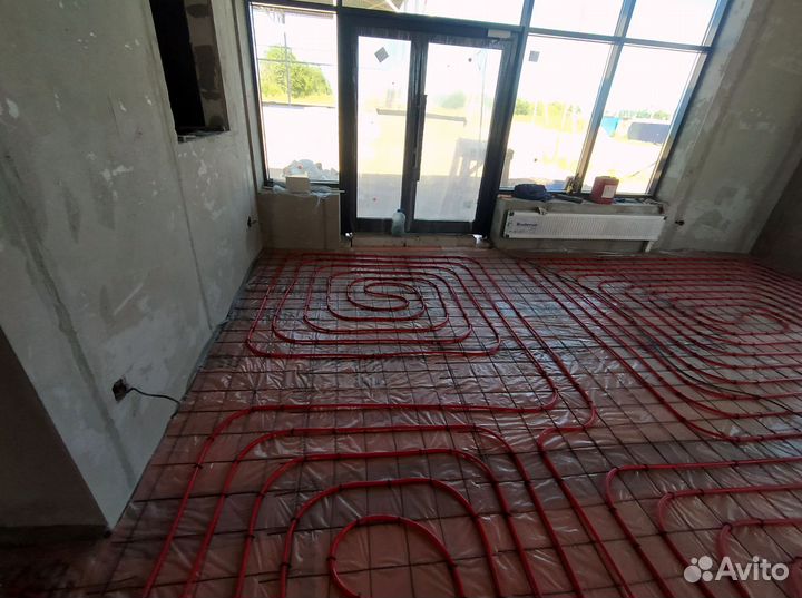 Монтаж теплого пола. Отопления