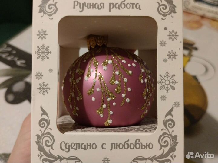 Елочные игрушки ручной работы стекло