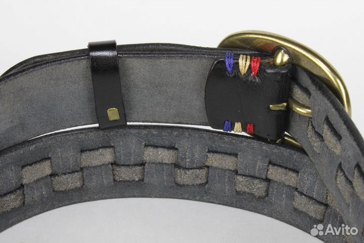 Мужской кожаный ремень, плетёнка, 40 мм