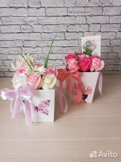Букеты из мыльных роз-На заказ