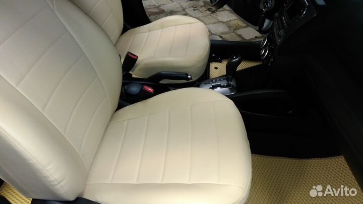 Авточехлы и Эваковрики бежевые Хёндай Солярис