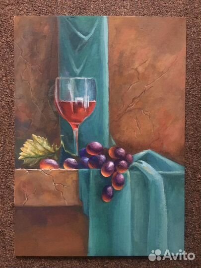 Картина авторская, натюрморт, холст 25х35