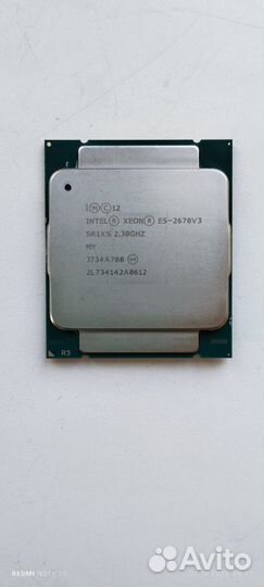 Intel Xeon E5 2670 V3 12 ядер, 3.3 ггц, 24 потока
