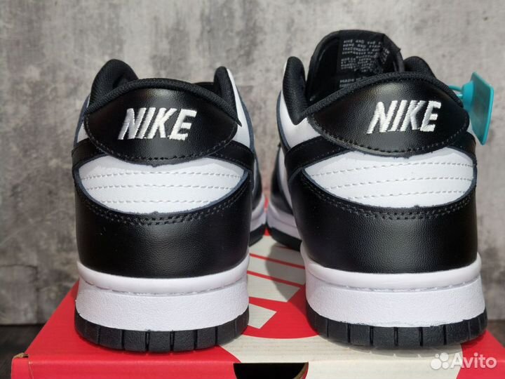 Кроссовки Nike Dunk low Black White Panda