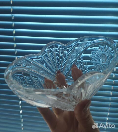 Хрустальная ваза-салатница