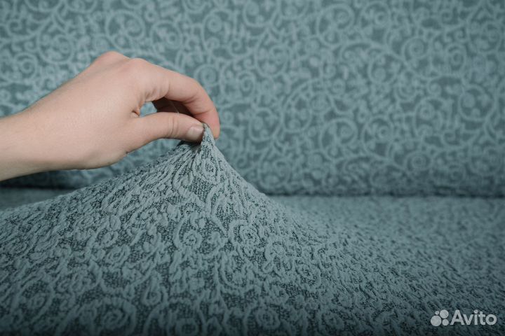 Чехлы на диван и 2 кресла набор без оборки, Серый