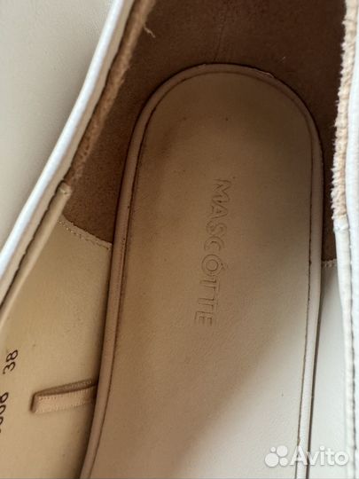 Балетки бежево-розовые 38 размер натуральная кожа