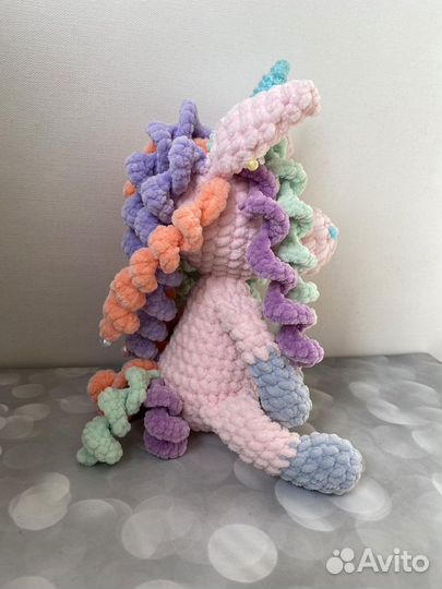 Вязаная игрушка ручной работы. Единорожка