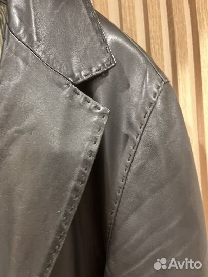 Кожаный мужской пиджак