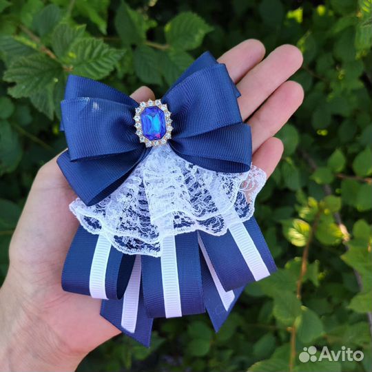 Жабо для блузки, жабо для школы, галстук-брошь