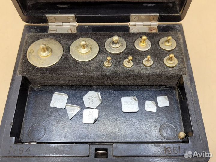 Набор гирь разновесов га-200 Госметр 1961 г