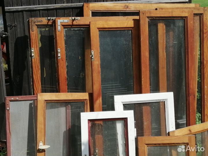 Деревянные окна бу (рамы застекленные)