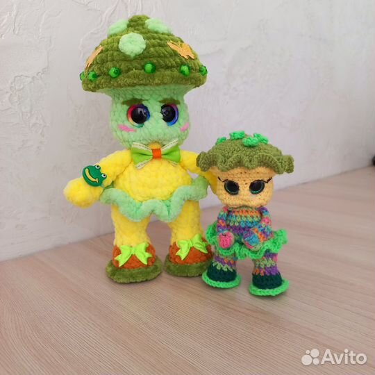 Грибочек плюшевый + акриловый