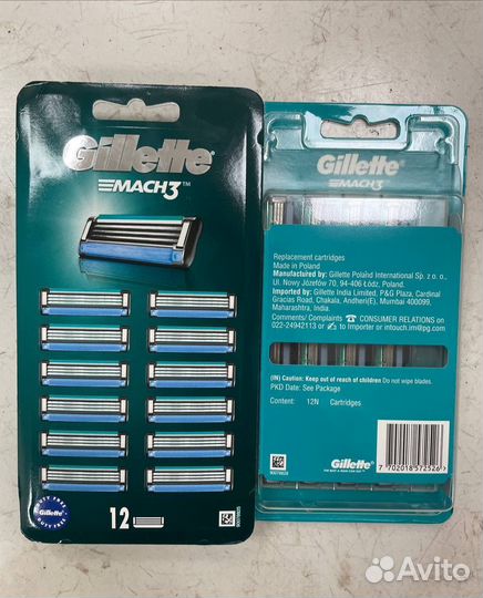 Gillette mach 3 кассеты