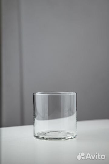 Стеклянная колба/ваза 10 см с мелким браком