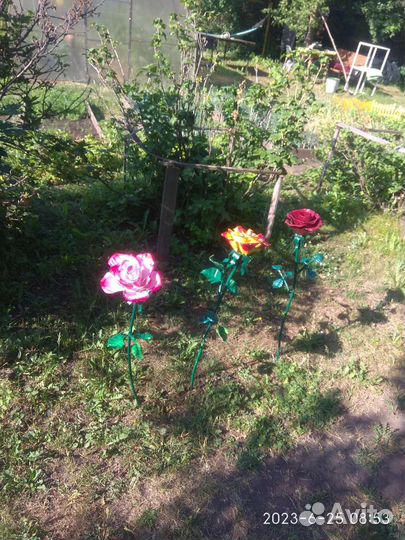 Роза кованная,большая, садовая(холодная ковка)