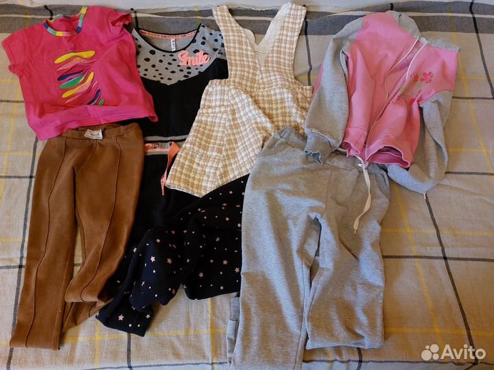Вещи пакетом для девочки 110-122