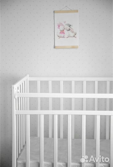 Кровать, матрас, бортики, балдахин