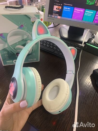 Наушники с кошачьими ушками