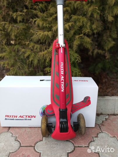 Самокат детский 3-х колесный самокат rush action