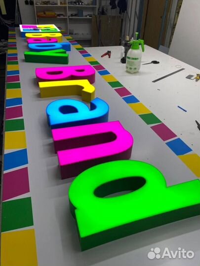 Вывеска световые буквы