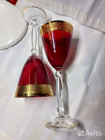 Фужеры бокалы богемия. Свадебные