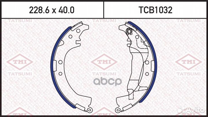 Колодки тормозные барабанные зад TCB1032 TA