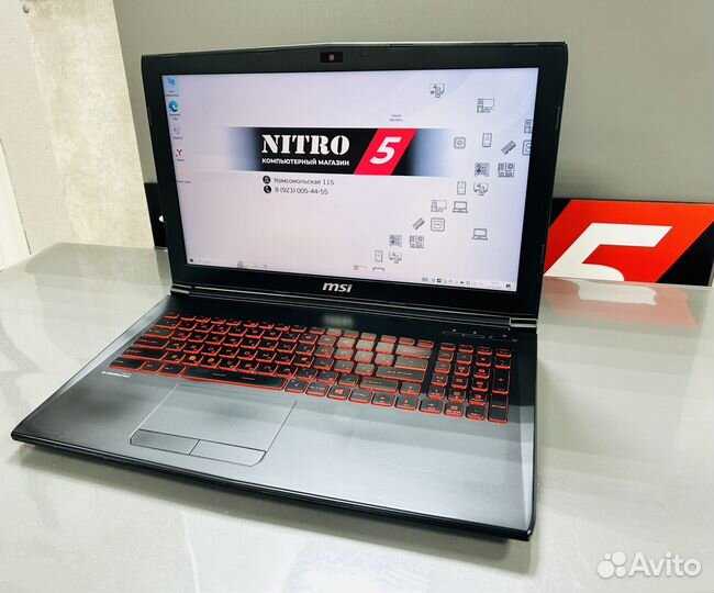 Игровой Ноутбук core i7-7700 GTX 1050ti 4gb