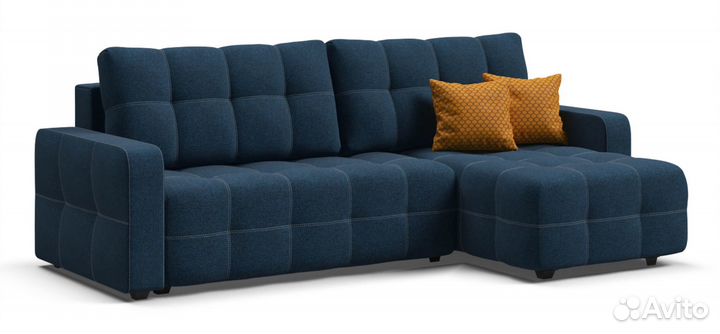 Угловой диван dandy Euro SE Рогожка Malmo синий, н
