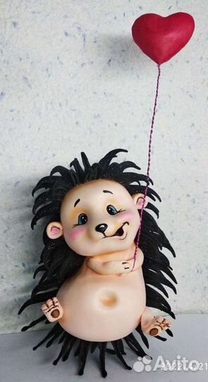 Ёжик с сердечком на магните