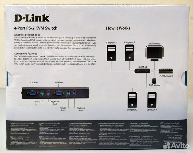 4-портовый KVM-переключатель D-Link dkvm-4K