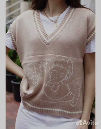 Новый жилет вязанный женский оверсайз 42-48 рр