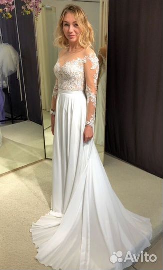 Свадебное платье с 3 вида юбок и фата