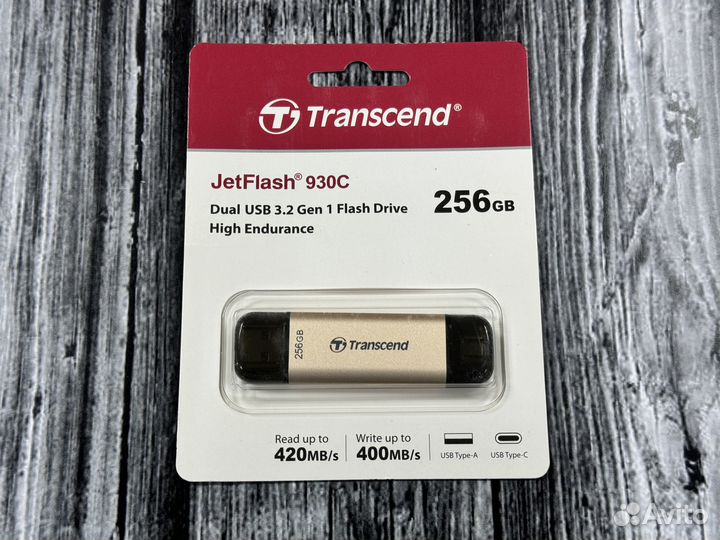 Флеш-накопитель 256Gb Transcend USB 3.0 Type-C