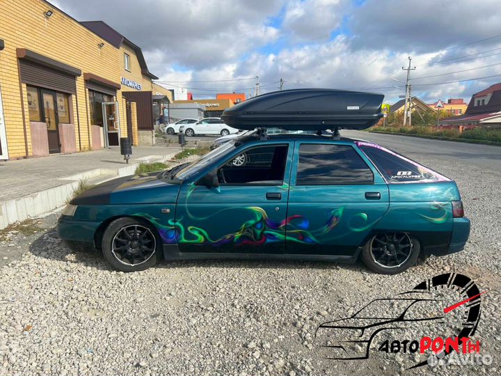 Автобокс Voyage 440л черный на ваз 2112