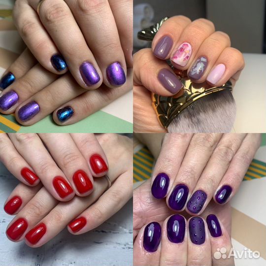 Маникюр+шеллак, педикюр