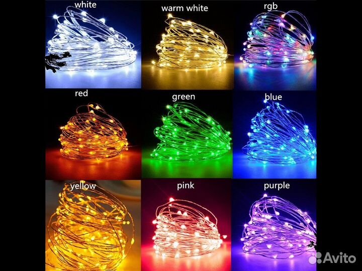 Нити светодиодные для декора одежды