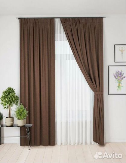 Шторы комплект 2шт-300см на280см