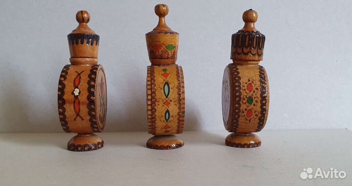 Флаконы от духов деревянные СССР