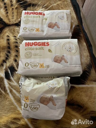 Подгузники huggies elite soft 0