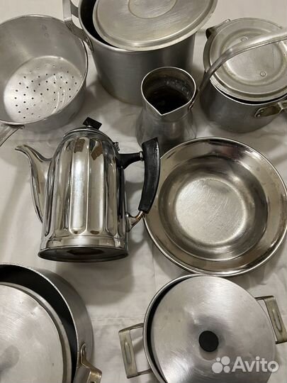 Набор алюминиевой посуды СССР для дачи