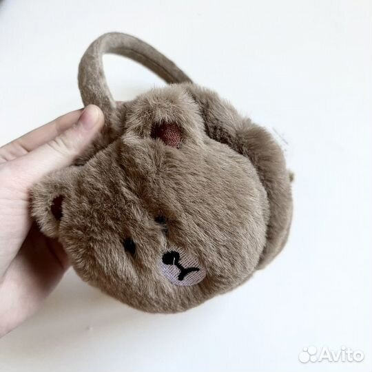 Наушники детские с ушками теплые шапка