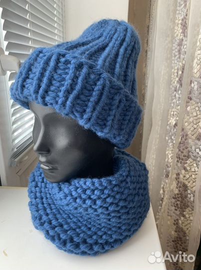 Зимняя Шапка и снуд женский (для подростка)